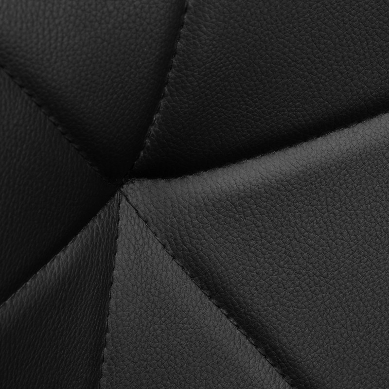 Black cushioned cosmetic stool